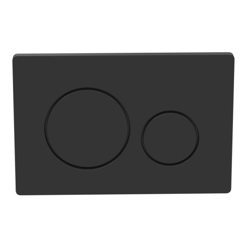 Round Push Button Flushplate - Black | Wall Hung Frame Syste