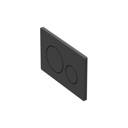Round Push Button Flushplate - Black | Wall Hung Frame Syste