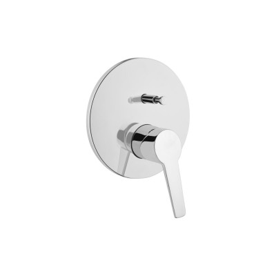 VitrA Solid S Integrated Bath/Shower Mixer - Chrome | Bathro