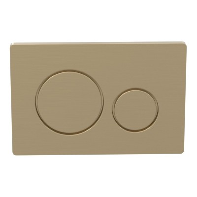 Round Push Button Flushplate - Brushed Brass | Wall Hung Fra 2