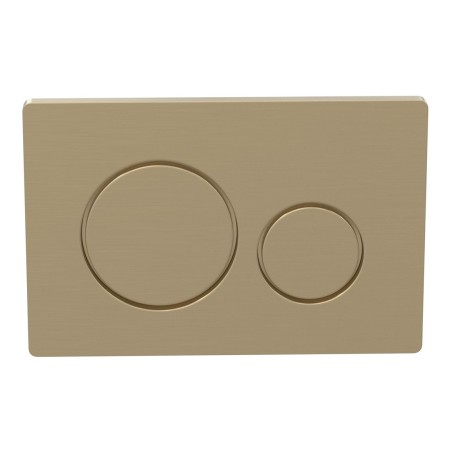 Round Push Button Flushplate - Brushed Brass | Wall Hung Fra