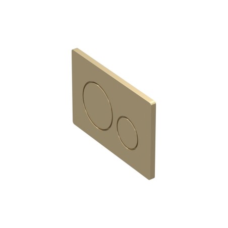 Round Push Button Flushplate - Brushed Brass | Wall Hung Fra