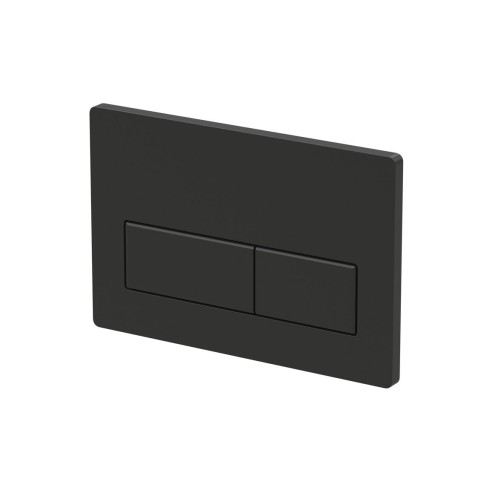 Rectangle Push Button Flushplate - Black | Wall Hung Frame S