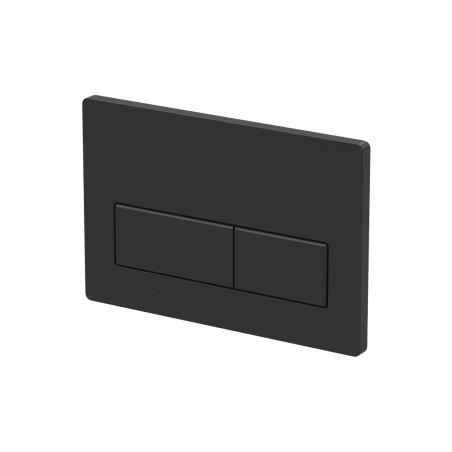 Rectangle Push Button Flushplate - Black | Wall Hung Frame S