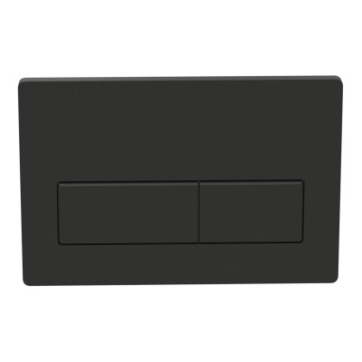 Rectangle Push Button Flushplate - Black | Wall Hung Frame S 2