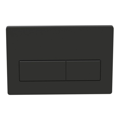 Rectangle Push Button Flushplate - Black | Wall Hung Frame S