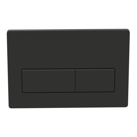 Rectangle Push Button Flushplate - Black | Wall Hung Frame S