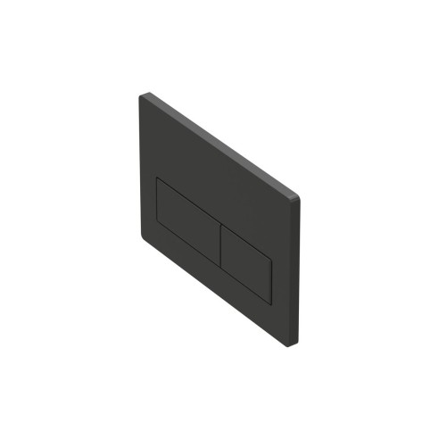 Rectangle Push Button Flushplate - Black | Wall Hung Frame S