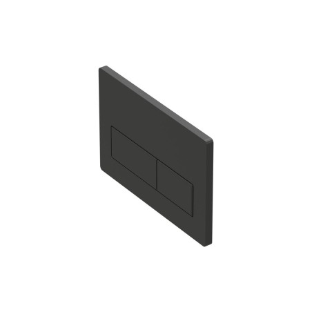 Rectangle Push Button Flushplate - Black | Wall Hung Frame S
