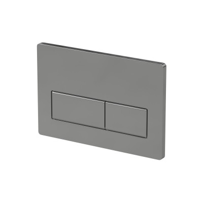 Rectangle Push Button Flushplate - Chrome | Wall Hung Frame