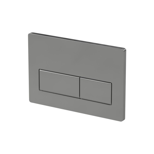 Rectangle Push Button Flushplate - Chrome | Wall Hung Frame