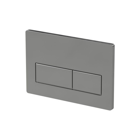 Rectangle Push Button Flushplate - Chrome | Wall Hung Frame