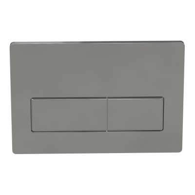 Rectangle Push Button Flushplate - Chrome | Wall Hung Frame 2