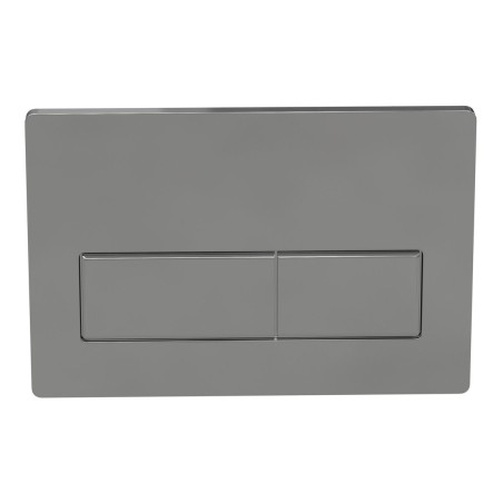 Rectangle Push Button Flushplate - Chrome | Wall Hung Frame