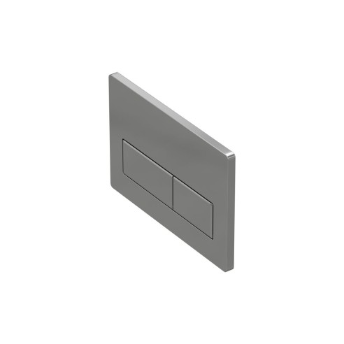 Rectangle Push Button Flushplate - Chrome | Wall Hung Frame