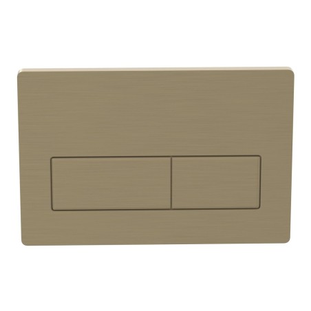 Rectangle Push Button Flushplate - Brushed Brass | Wall Hung