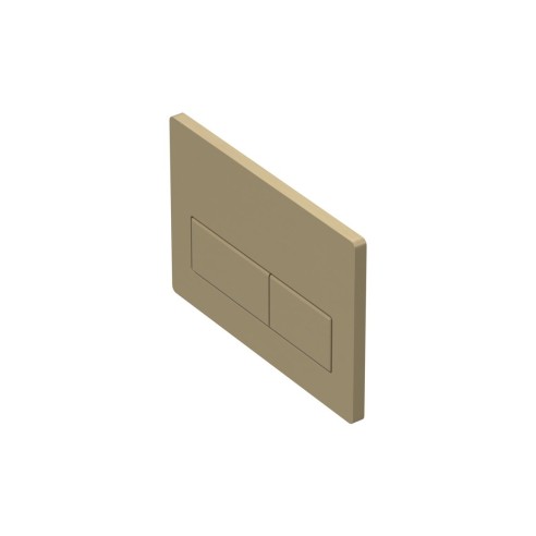 Rectangle Push Button Flushplate - Brushed Brass | Wall Hung