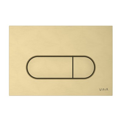 VitrA Loop Round Flush Plate - Brushed Gold | Wall Hung Fram