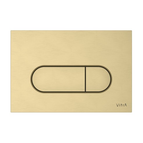 VitrA Loop Round Flush Plate - Brushed Gold | Wall Hung Fram