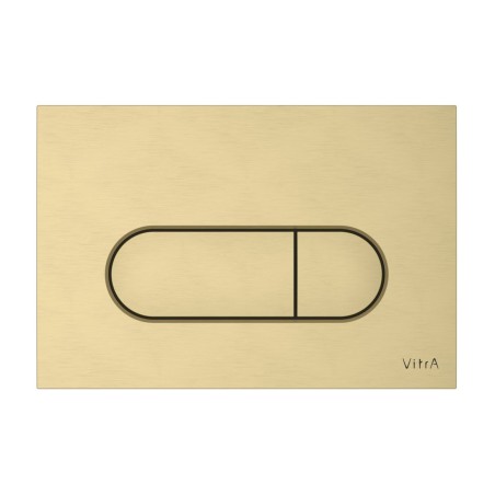 VitrA Loop Round Flush Plate - Brushed Gold | Wall Hung Fram