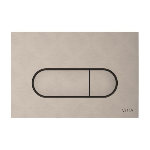 VitrA Loop Round Flush Plate - Brushed Nickel | Wall Hung Fr