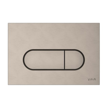 VitrA Loop Round Flush Plate - Brushed Nickel | Wall Hung Fr