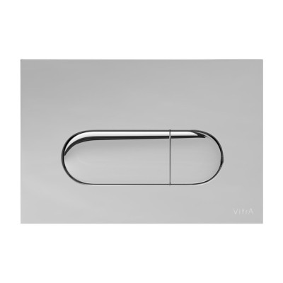 VitrA Loop Round Flush Plate - Chrome | Wall Hung Frame Syst 2