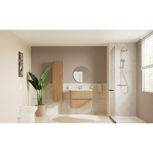 VitrA Loop Round Flush Plate - Chrome | Wall Hung Frame Syst