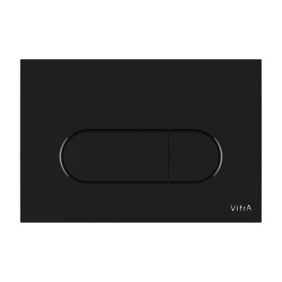 VitrA Loop Round Flush Plate - Gloss Black | Wall Hung Frame