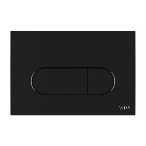 VitrA Loop Round Flush Plate - Gloss Black | Wall Hung Frame