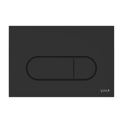 VitrA Loop Round Flush Plate - Matt Black | Wall Hung Frame