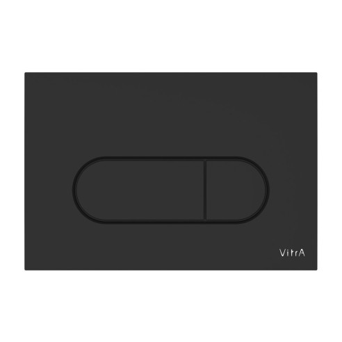 VitrA Loop Round Flush Plate - Matt Black | Wall Hung Frame
