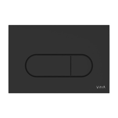 VitrA Loop Round Flush Plate - Matt Black | Wall Hung Frame