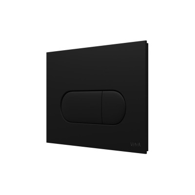 VitrA Loop Round Flush Plate - Matt Black | Wall Hung Frame 2