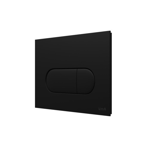 VitrA Loop Round Flush Plate - Matt Black | Wall Hung Frame