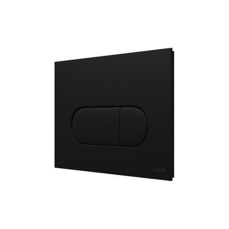 VitrA Loop Round Flush Plate - Matt Black | Wall Hung Frame