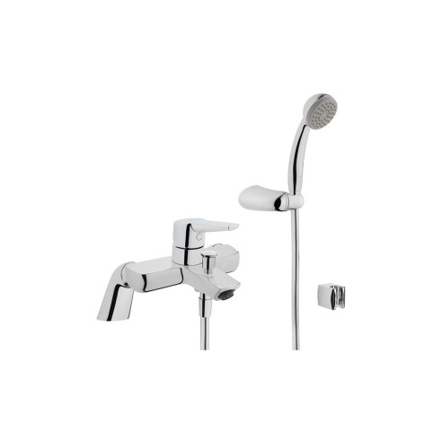 VitrA Solid S Bath/Shower Mixer w/Hand Shower - Chrome | Bat