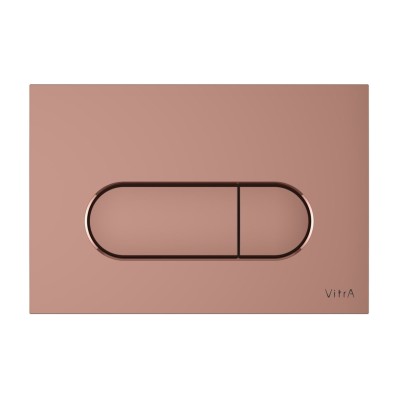 VitrA Loop Round Flush Plate - Soft Copper | Wall Hung Frame