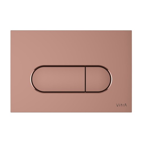 VitrA Loop Round Flush Plate - Soft Copper | Wall Hung Frame