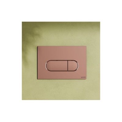 VitrA Loop Round Flush Plate - Soft Copper | Wall Hung Frame 2