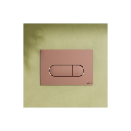 VitrA Loop Round Flush Plate - Soft Copper | Wall Hung Frame
