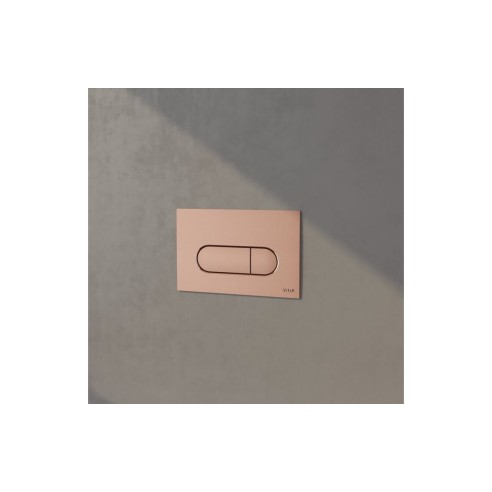 VitrA Loop Round Flush Plate - Soft Copper | Wall Hung Frame