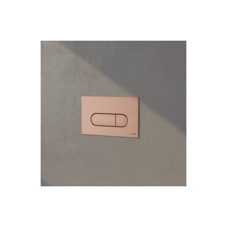 VitrA Loop Round Flush Plate - Soft Copper | Wall Hung Frame