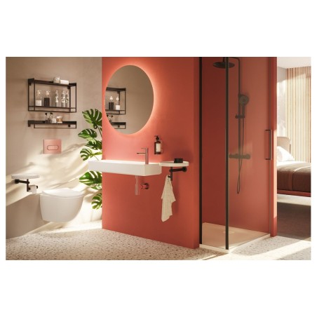 VitrA Loop Round Flush Plate - Soft Copper | Wall Hung Frame