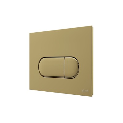 VitrA Loop Round Flush Plate - Gloss Gold | Wall Hung Frame