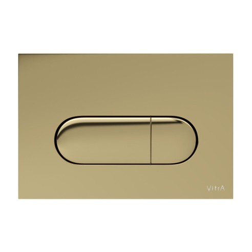 VitrA Loop Round Flush Plate - Gloss Gold | Wall Hung Frame