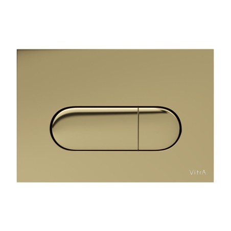 VitrA Loop Round Flush Plate - Gloss Gold | Wall Hung Frame