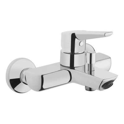 VitrA Solid S Wall Mounted Bath/Shower Mixer - Chrome | Bath