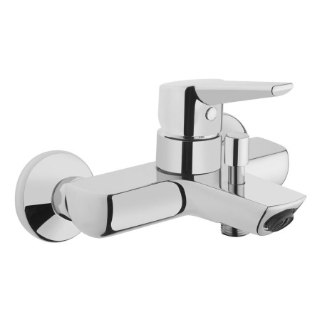 VitrA Solid S Wall Mounted Bath/Shower Mixer - Chrome | Bath