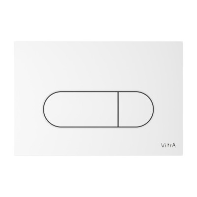 VitrA Loop Round Flush Plate - Gloss White | Wall Hung Frame